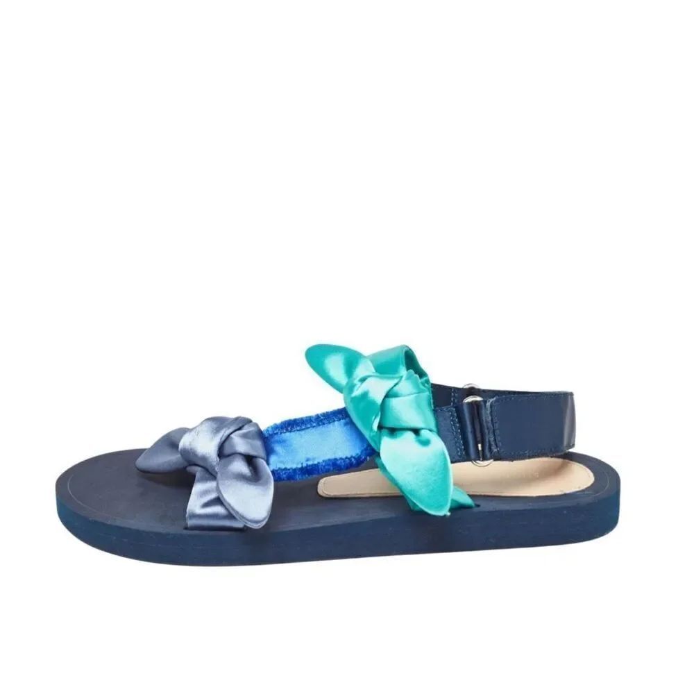 Stuart Weitzman satin knot slingback sandals size 7